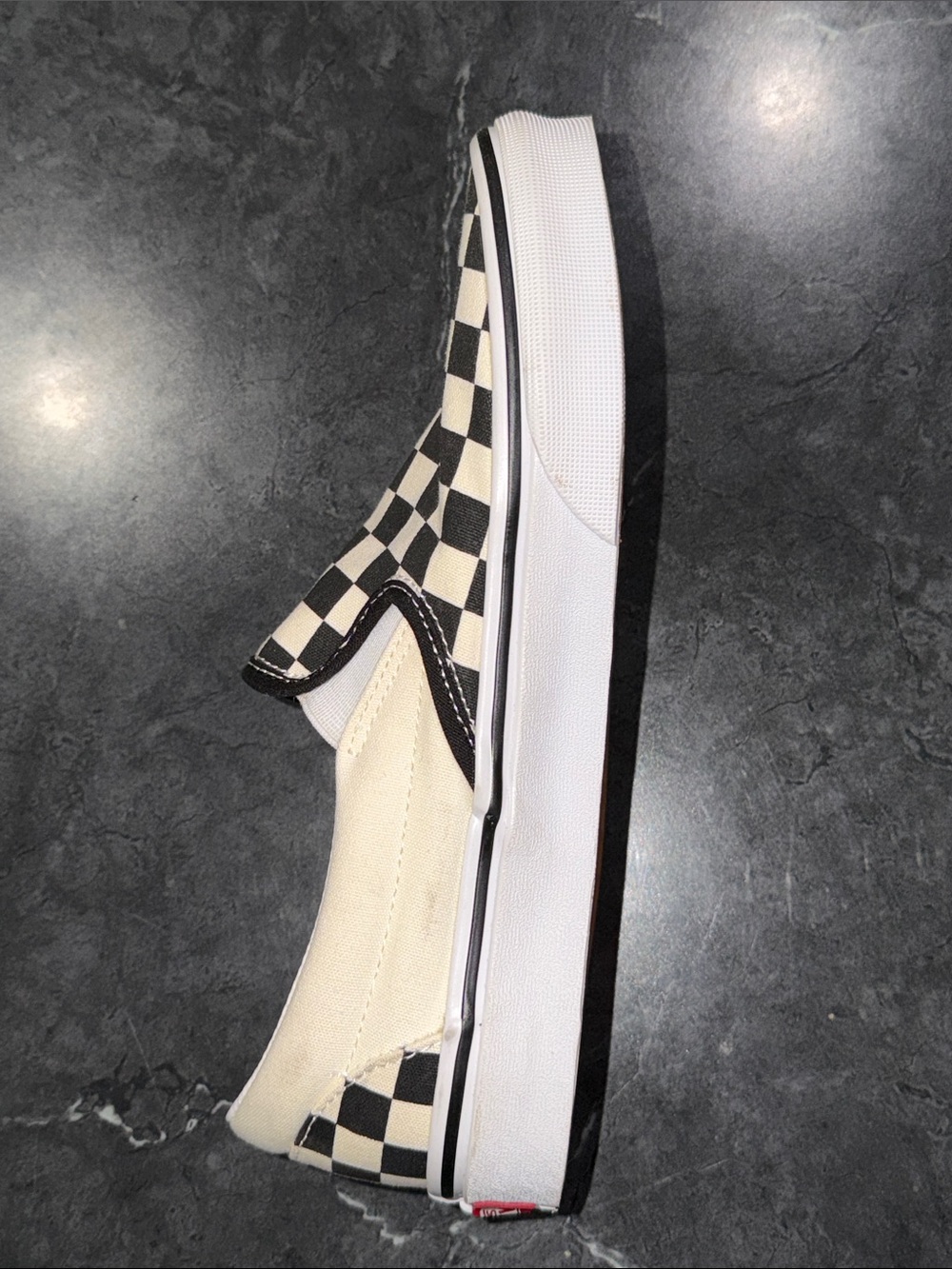 Vans Slip-On Checkerboard Shoe - Black & Cream LEFT SHOE ONLY NWOT - Picture 8 of 9